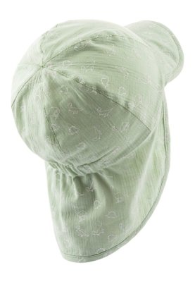 STERNTALER Czapka z daszkiem i osłoną szyi do wiązania z filtrem UV 30 zielona chłopięca 41 cm-4-5 m