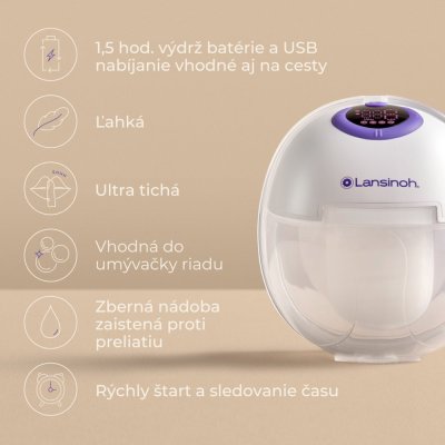 LANSINOH Elektrisk dubbel bröstpump handsfree Duo