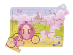 Bigjigs Toys Wooden Princess and Carriage Puzzle