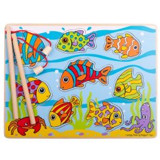 Bigjigs Toys Jeu de pêche magnétique sur plateau