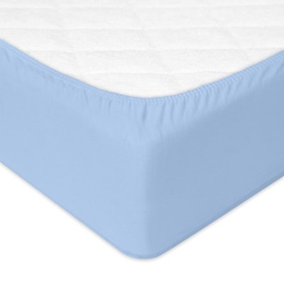 BABYMATEX Jersey Spannbettlaken wasserdicht 60x120 cm hellblau