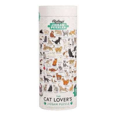 Ridley's Games Puzzle para amantes de los gatos blanco 1000 piezas