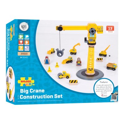 Bigjigs Rail Kran und Baumaschinen