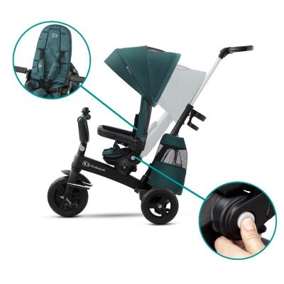 KINDERKRAFT SELECT Dreirad Easytwist Midnight Green, Premium