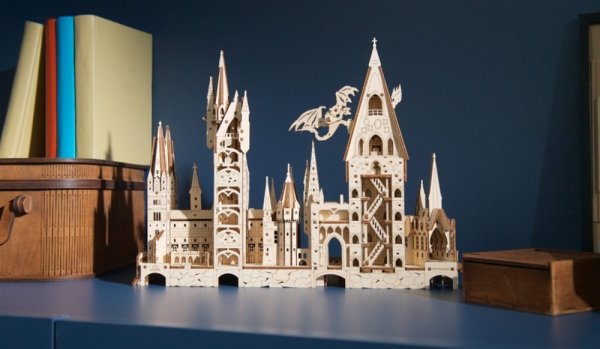 Ugears Drewniane Puzzle Mechaniczne 3D Zamek Hogwart, Harry Potter