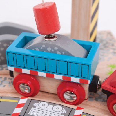Bigjigs Rail Kran mit Kies