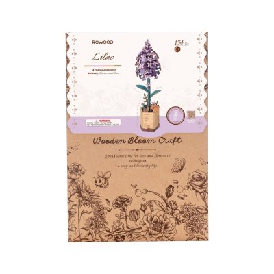 RoboTime Puzzle 3D din lemn Liliac