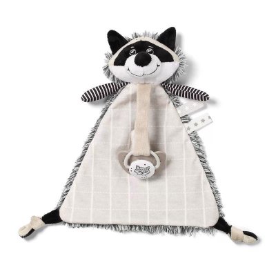 BABYONO Rocky Uchwyt na smoczek dla zwierząt domowych szop pracz 20x24 cm