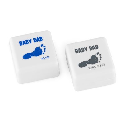 BABY DAB Farbe für Kinderdrucke 2 Stück blau, grau