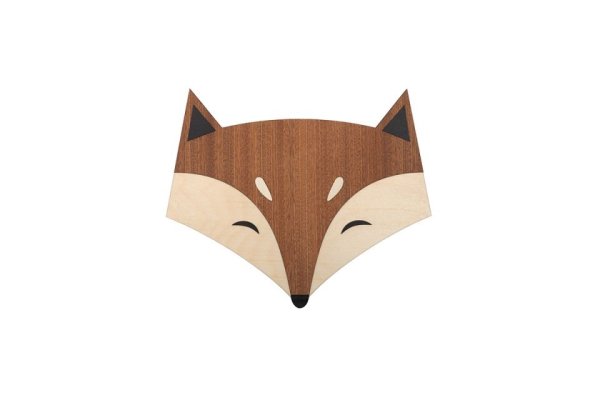 BeWooden Decorazione da parete volpe Eliška