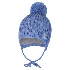 Berretto a maglia con lacci e pompon LA Outlast ® - acciaio