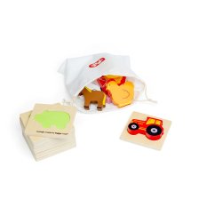 Bigjigs Toys Cestovný Hmatkáč a nájdi farma