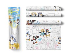 Pexi Nappes à colorier 3 pièces - Pingouins amusants (Funny Penguins)