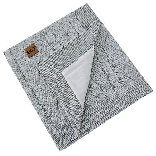 EKO Cashmere blanket with velor lining Gray 100x80 cm