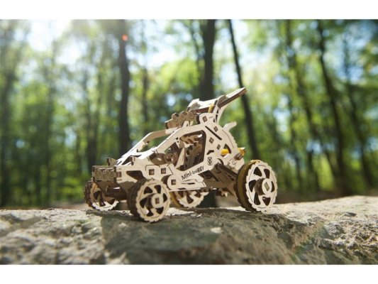 Ugears 3D Drewniane Puzzle Mechaniczne Mini Buggy