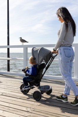 Rowerek trójkołowy QPLAY Cosy Grey, wiek 10-72 miesięcy