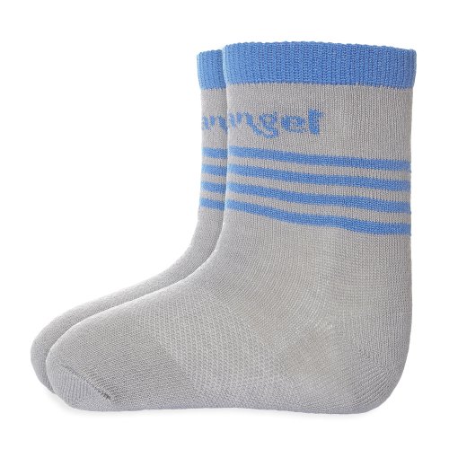 Outlast® vékony csúszásmentes zokni - sötétszürke/kék