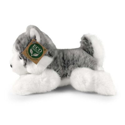 Rappa Câine de pluș husky culcat 20 cm ECO-FRIENDLY