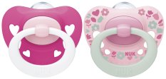 NUK Smoczek Signature 6-18m dziewczynka 2 szt