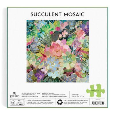 Galison Puzzle Mozaik iz sukulentov 500 kosov