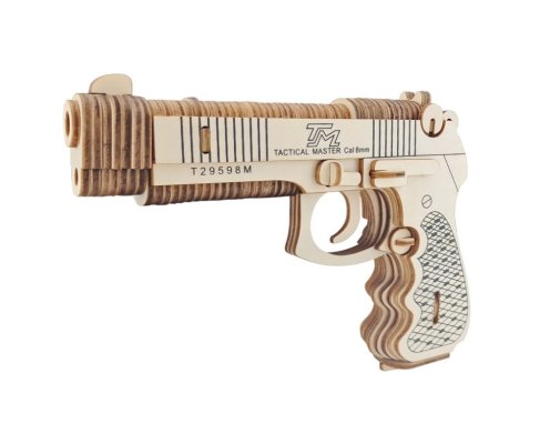 Woodcraft Houten 3D Puzzel Pistool M92F