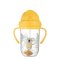 CANPOL BABIES Auslaufsicherer Becher mit Strohhalm und Gewicht Exotische Tiere 270 ml gelb, 6 Monate+