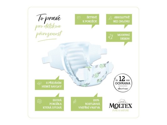 2x MOLTEX Pure&Nature Windelhosen Einweg 5 Junior (9-14 kg) 20 Stk.