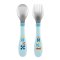 CHICCO Spoon/fork stainless steel blue 18m+