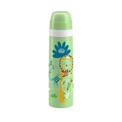 CHICCO Thermosflasche grün mit Bildern 500 ml