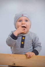 Mütze Schlupf zum Aufziehen Outlast ® - Grau meliert