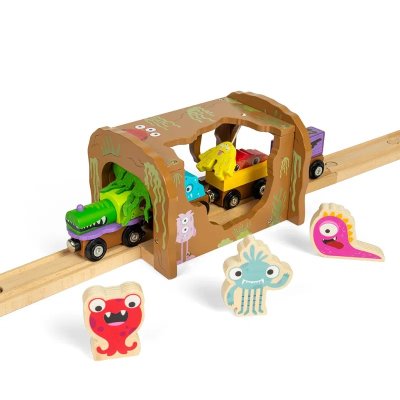 Bigjigs Rail Drveni tunel Čudovišta