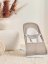 BABYBJÖRN Chaise longue Balance Soft Gris Beige/Maille blanche, construction gris clair