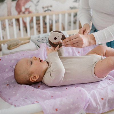BABYONO Bambuswindeln 3 Stück Violett, 70x70 cm