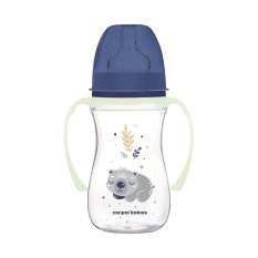 CANPOL BABIES Anti-colic bottle with light-up handles EasyStart Sleepy koala 240ml blue