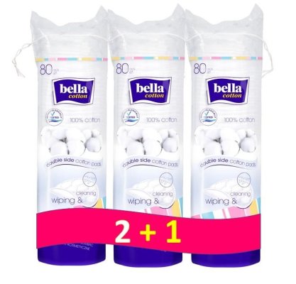 BELLA Sminkborttagande tamponger runda (3x80 st)