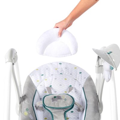 INGENUITY Swing conversível vibrando com melodia Nash 2 em 1, 0m+ até 9 kg