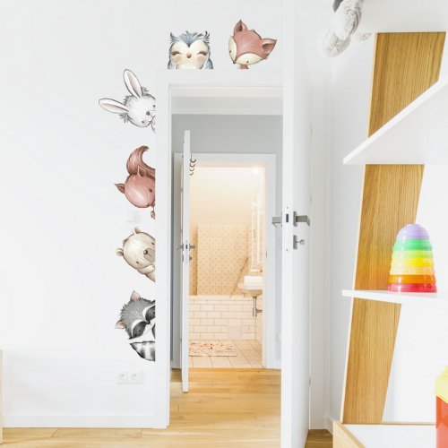 Wall stickers - Animals around the door N.2 - Animals to the right