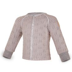 Kabátik podšitý Outlast® - sivá/pruh bielo-sivý melír