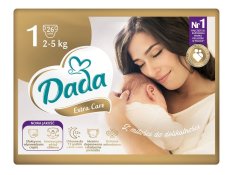 DADA Fraldas Descartáveis Extra Care 1 Recém-Nascido (2-5 kg) 26 un