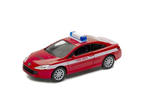 Welly Peugeot Coupe 407 FIRE DEPT. 1:34 rot