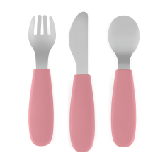 PETITE&MARS Sada příborů s nerezové oceli Take&Match Dusty Rose 12m+