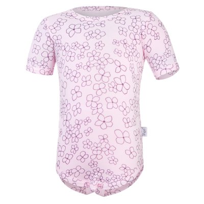 Body cienkie T-shirt PRINT KR Outlast® - różowe baby kwiatki