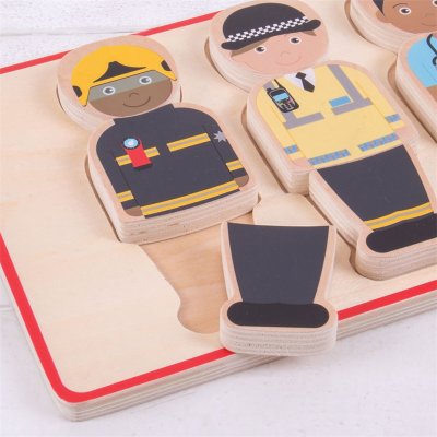 Puzzle d'encastrement Bigjigs Toys équipe de secours