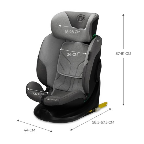 KINDERKRAFT SELECT Κάθισμα αυτοκινήτου i-Fix 40-150 cm Ψυχρό γκρι