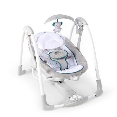INGENUITY Swing conversível vibrando com melodia Nash 2 em 1, 0m+ até 9 kg