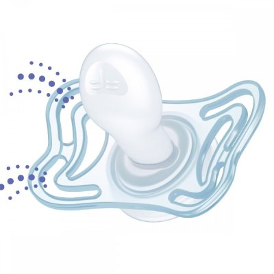 CHICCO Physio Light Silikon-Schnuller für die Nacht, 2-6 Monate, 2 Stück
