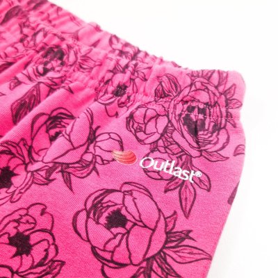 Legging gladde PRINT Outlast® - roze pioenrozen