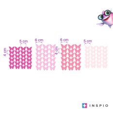 Gravatas-borboleta com design rosa - adesivos de parede para meninas