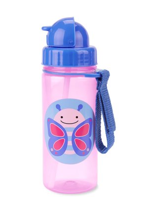 Cana Zoo SKIP HOP cu paie PP fara PVC si BPA Butterfly 12m+
