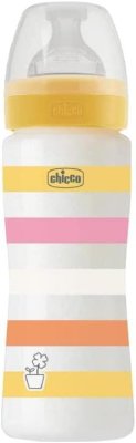 CHICCO Babyflasche Wohlfühlsilikon 330 ml Mädchen